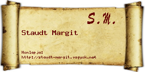 Staudt Margit névjegykártya